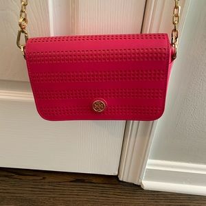Tory Burch leather . never used . Hot pink    My SALE ENDS SATURDAY AT 10am